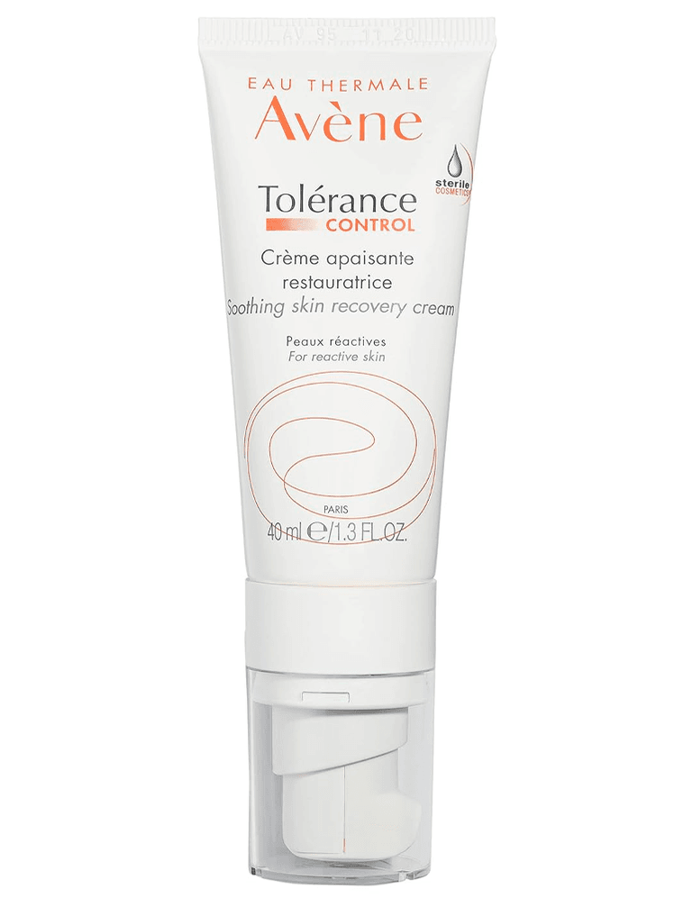 Avène Tolerance Control Soothing Skin Recovery Cream in branded tube component on a white background